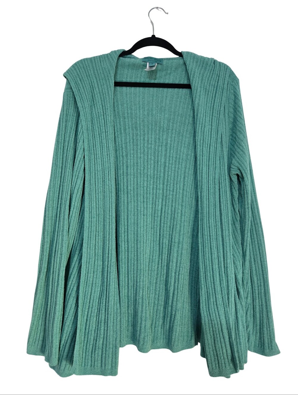 Barefoot Dreams Mint Green Ribbed Open Cardigan